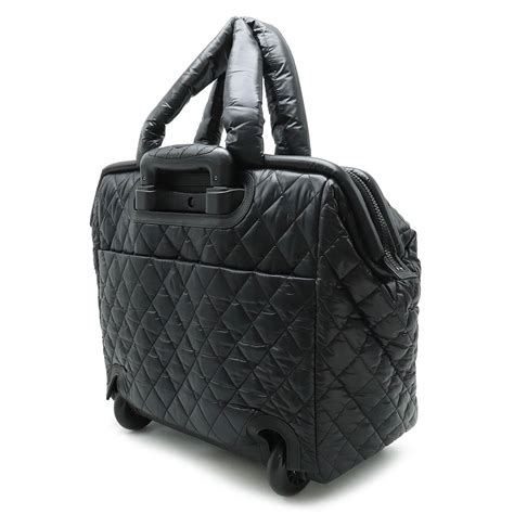 chanel coco cocoon quilted nylon trolley luggage|Chanel Cocoon Trolley .